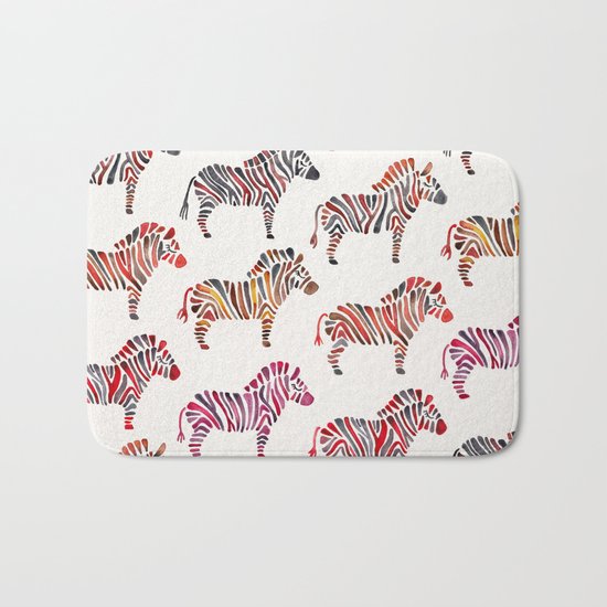 Zebras – Rainbow Palette Bath Mat