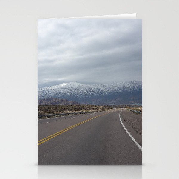 Argentina Photography - Road Going Beside Big Mountains Stationery Cards