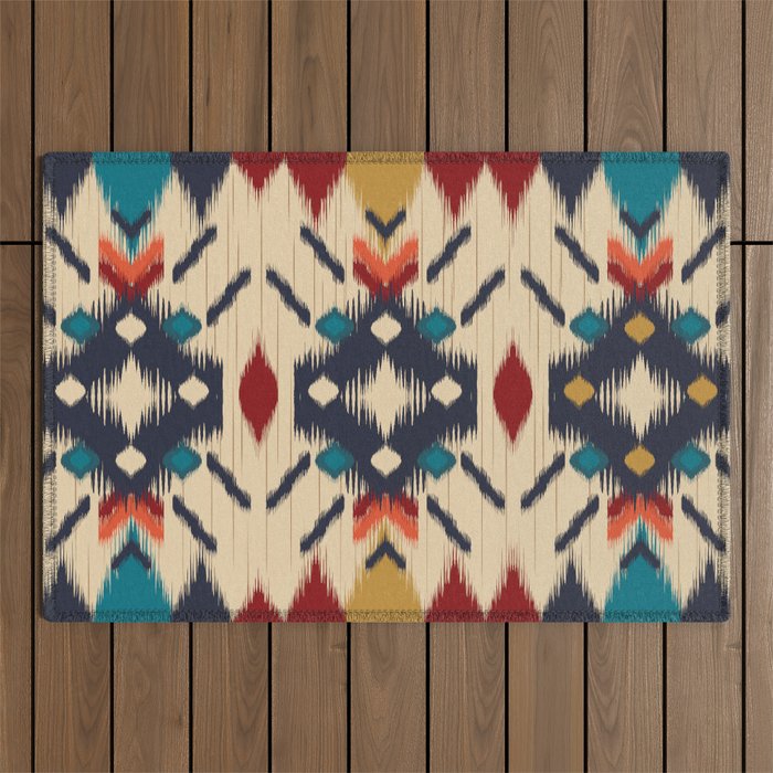 Colorful tribal ethnic seamless pattern Outdoor Rug