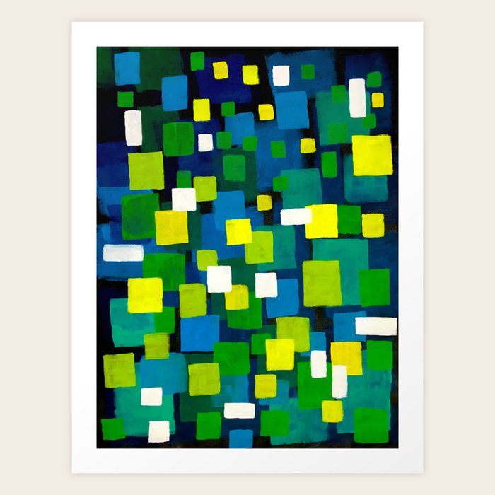 Original Abstract Acrylic Painting By City Lights Colorful