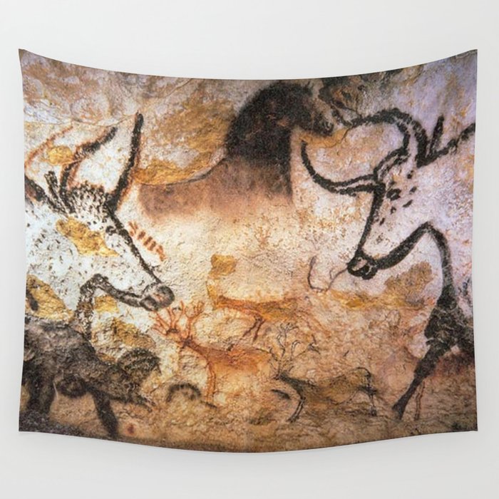 Lascaux Cave animal painting Wall Tapestry