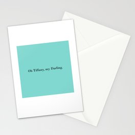 Oh ´Tiffany, my Darling. - turquoise Stationery Card