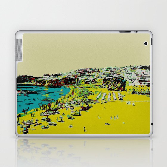 Travel poster - Albufeira beach, Algarve Portugal vintage travel Laptop & iPad Skin