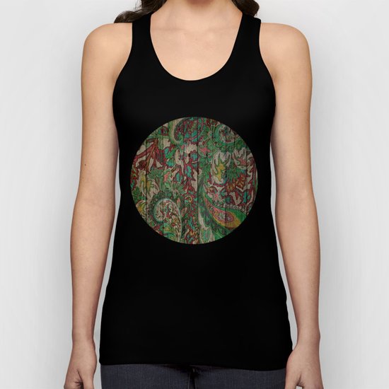 Kashmir on Wood 05 Unisex Tank Top