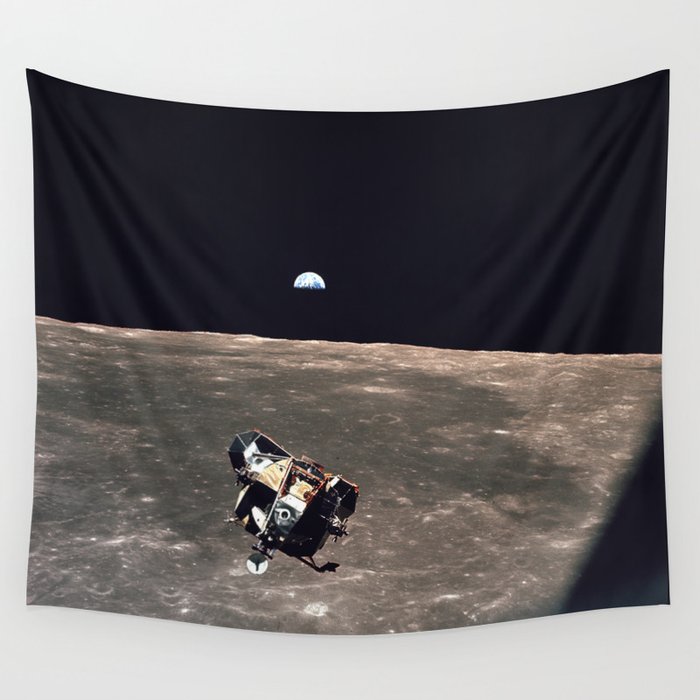 Apollo 11 Lunar Module Moon & Earth Wall Tapestry