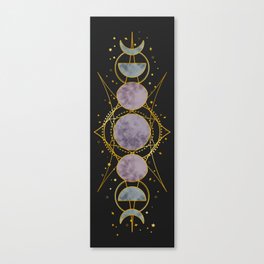 Gold Moonphases Canvas Print