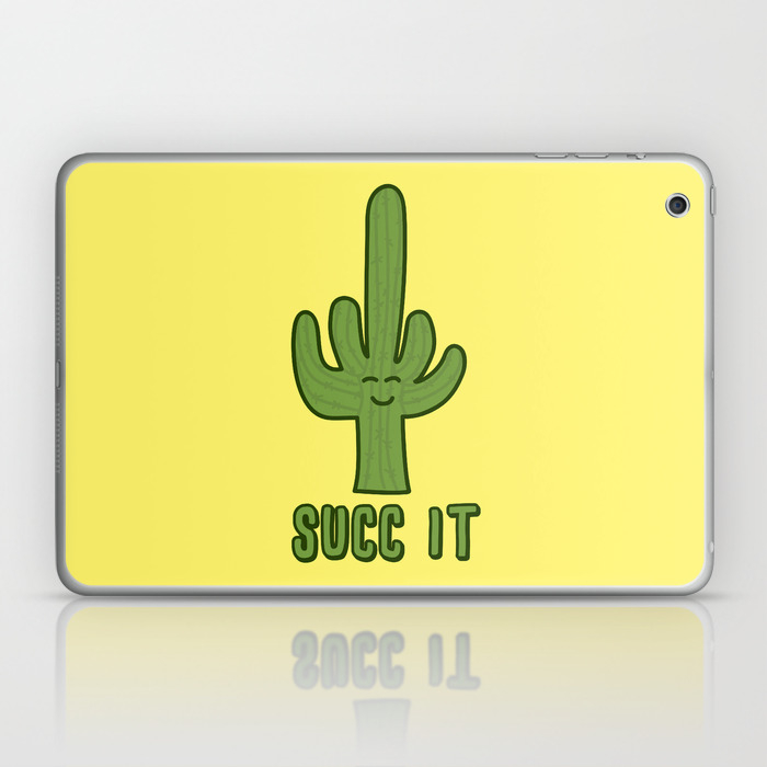 Succ It Cute But Rude Cactus Yellow Background Laptop Ipad Skin By Jenniferbradford Society6 Ipad wallpapers.the tech savvy world, in which we live, everyone is crazy about new inventions black and white ipad wallpaper. succ it cute but rude cactus yellow background laptop ipad skin by jenniferbradford