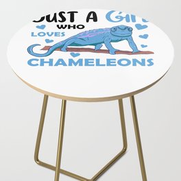 Just A Girl Who Loves Chameleons Funny Animal Side Table