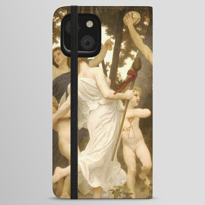 Feast of Bacchus by William Adolphe Bouguereau iPhone Wallet Case