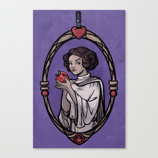Snow Organa and the Poisoned Death Star Canvas Print