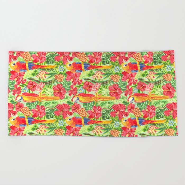 hibiscus beach towel
