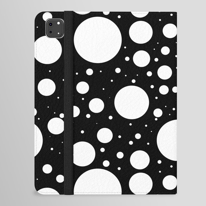 Bubble Patterns Black and White iPad Folio Case