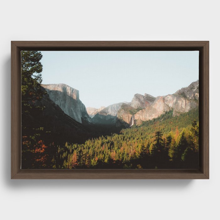 Yosemite at Sunset Framed Canvas