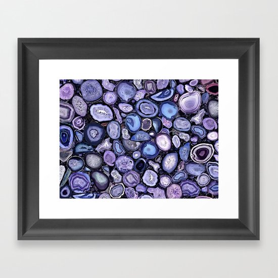 Agate crystals Framed Art Print