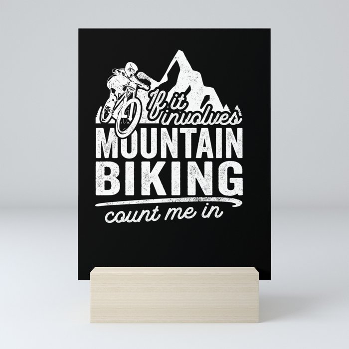 Mountain Biking MTB Downhill Mountain Bike Mini Art Print