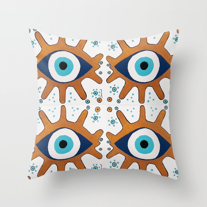 Turkish eye / Ojo turco 01 Throw Pillow