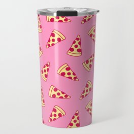 Pink Pizza Pattern Travel Mug