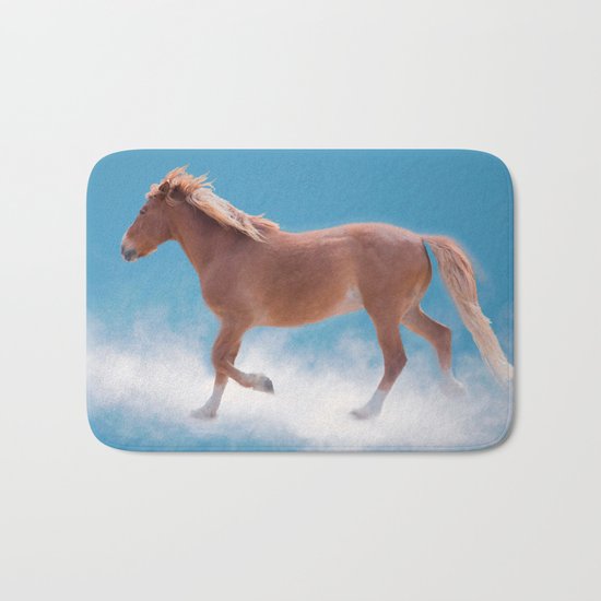 Walking on clouds over the blue sky - version #2 - #society6 #buyart Bath Mat
