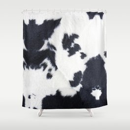 Scandi Hygge Cowhide  Shower Curtain