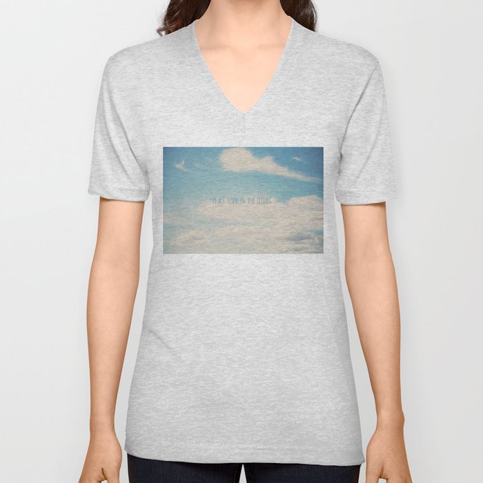 i'm at home in the clouds ... V Neck T Shirt