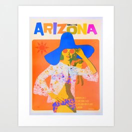 Vintage Travel Poster - Arizona Art Print