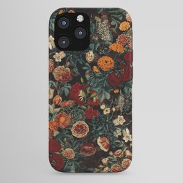 EXOTIC GARDEN - NIGHT XXI iPhone Case | Nightgarden, Painting, Leaves, Exotic, Black, Tropical, Vintage, Pattern, Nightforset, Botanical 