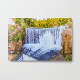Monk's waterfall Metal Print | Waterfall, Newathos, Autumn, Monkwaterfall, Photo, Fall, Digital, Nature, Water, Vintage 