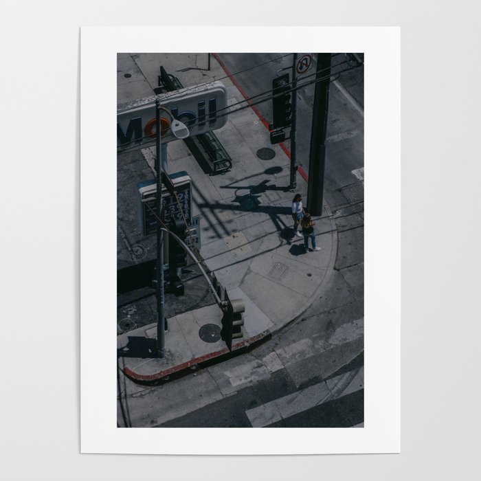Street Corner, Los Angeles Poster