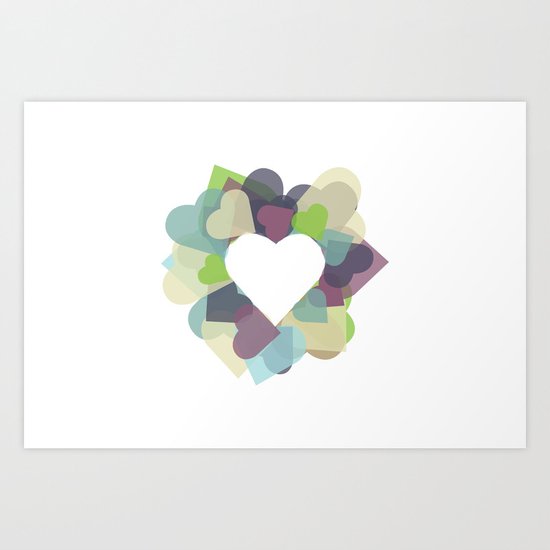 HEART HEART Art Print