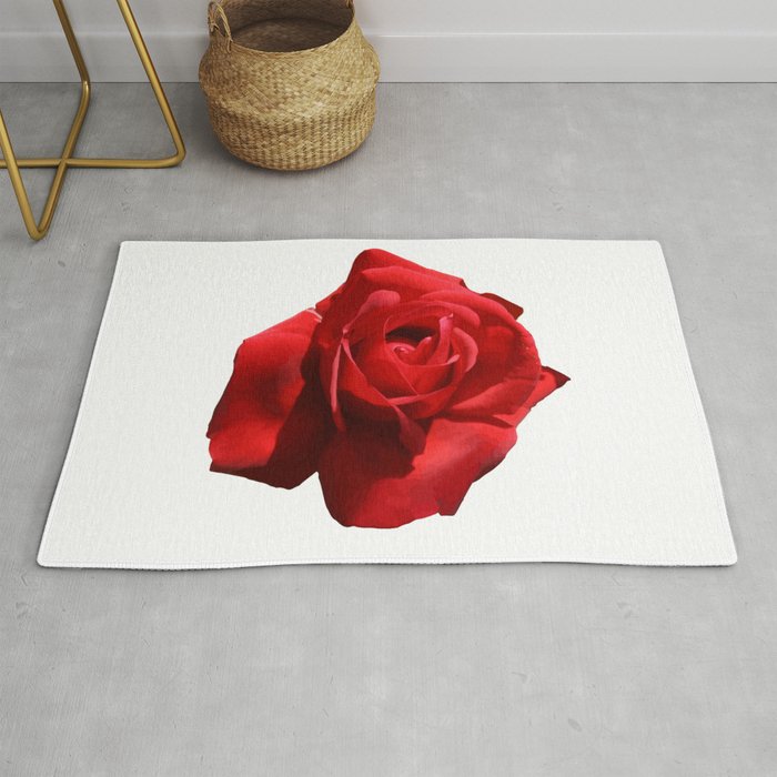 Red Rose Isolated Rug