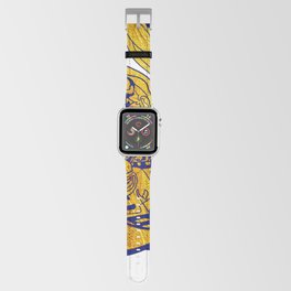 pakal the alien mayan astronaut in mexican pattern wallpaper ecopop  Apple Watch Band