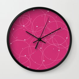 Pink abstract expressionisme   Wall Clock