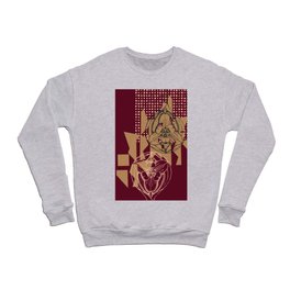 Abstract Flower Geometry Gold Crewneck Sweatshirt