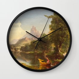 The Voyage of Life Youth Painting by Thomas Cole Wall Clock
