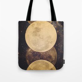 Gold Moon Phases Tote Bag