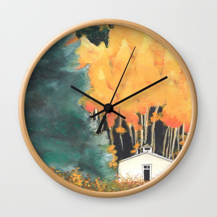 Chapel in the woods Wall Clock