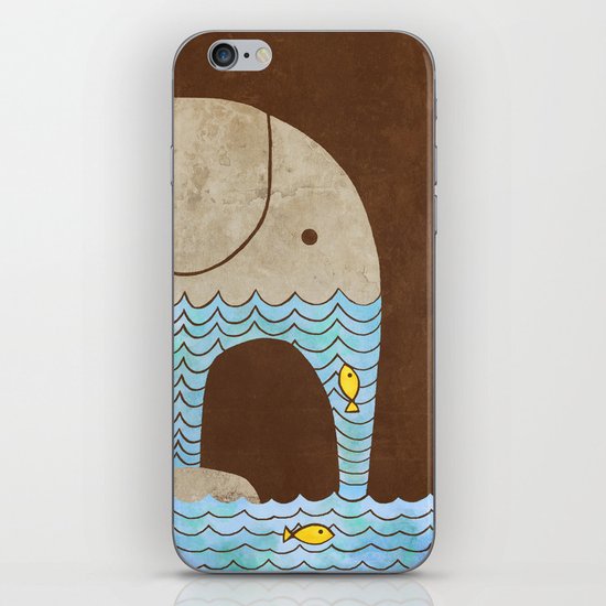 Thirsty Elephant - colour option iPhone & iPod Skin