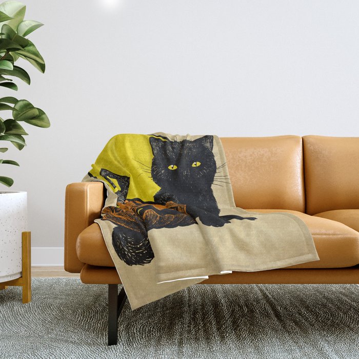 Still Life with Feline and Gourd Throw Blanket