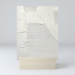 Relief [2]: an abstract, textured piece in white by Alyssa Hamilton Art Mini Art Print