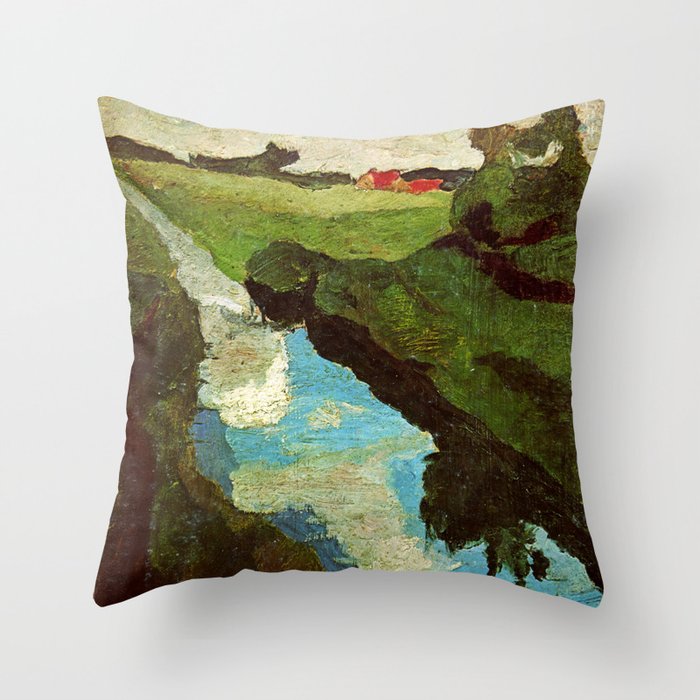 Landscape - Paula Modersohn-Becker Throw Pillow