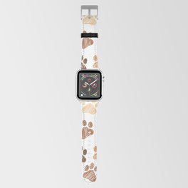 Paws doodle seamless pattern. Digital Illustration Background. Apple Watch Band