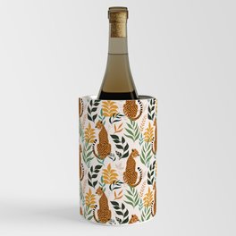 Spring Cheetah Pattern I - Green and Yellow Wine Chiller