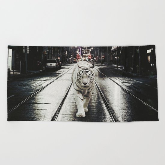 Night Watcher Beach Towel