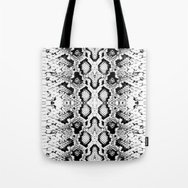 Snake skin texture. black white simple ornament Tote Bag