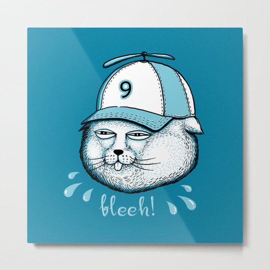 I have 9 lives, so Bleeh! Metal Print