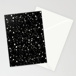 Black Terrazzo Seamless Pattern Stationery Card