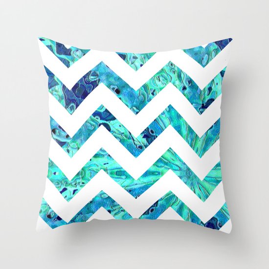 Arctic Blast Chevron Throw Pillow