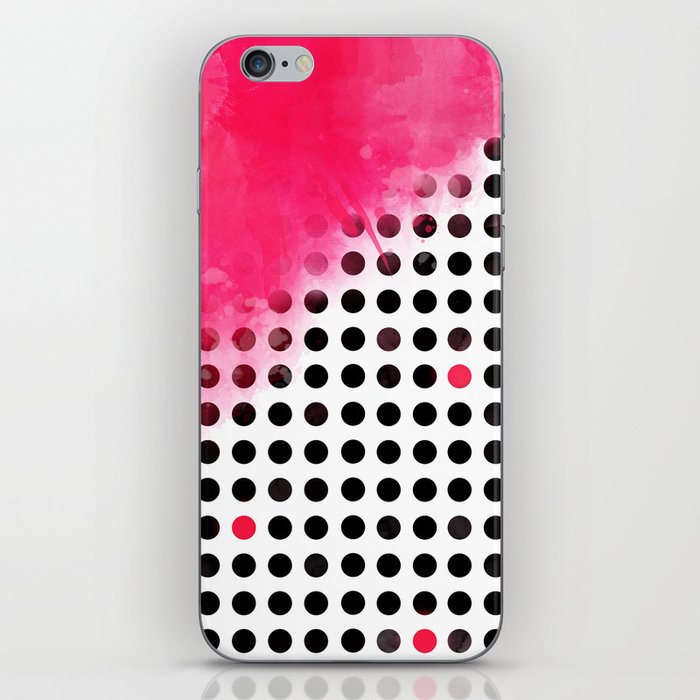 Bold Pink Polka Dots iPhone Skin