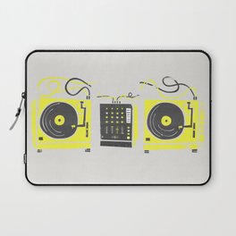 DJ Vinyl Decks And Mixer Laptop Sleeve
