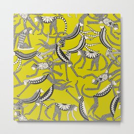 monkey chartreuse Metal Print | Flowers, Graphicdesign, Acidyellow, Chartreuse, Flower, Animal, Popart, Nature, Yellow, Geo 